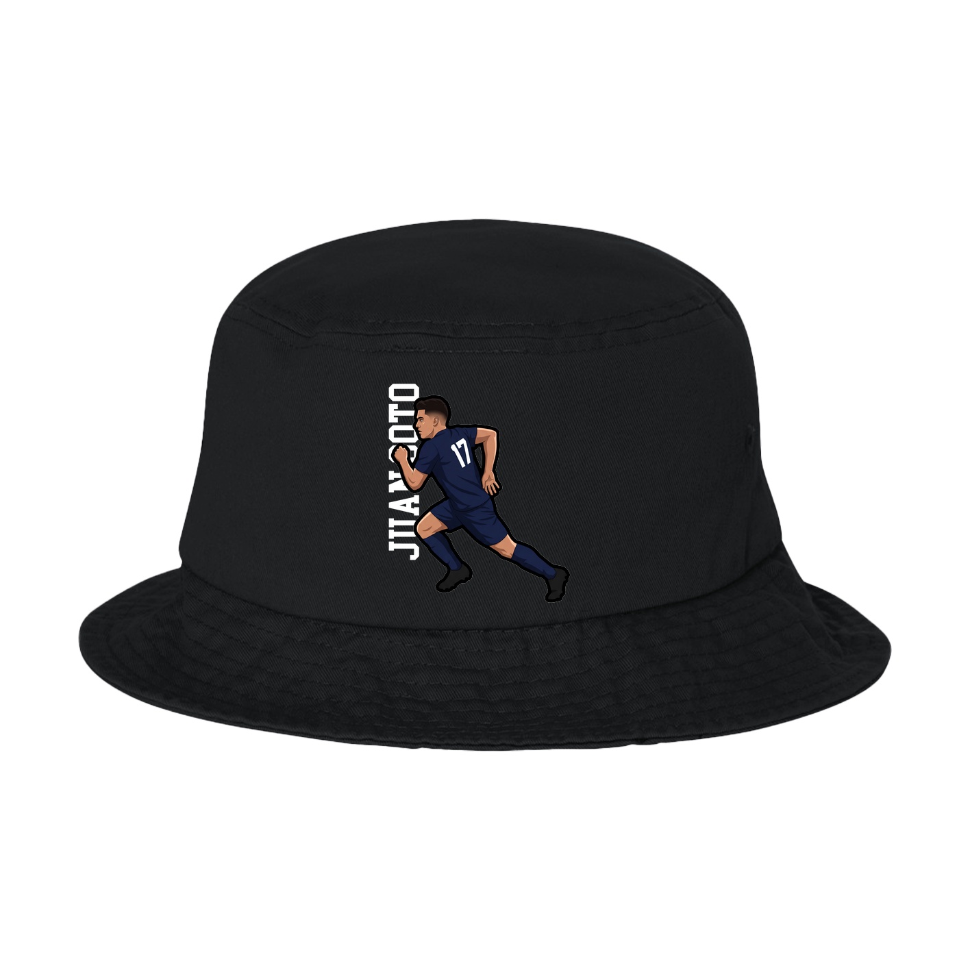 Bucket Cap — Name Vertical in Black