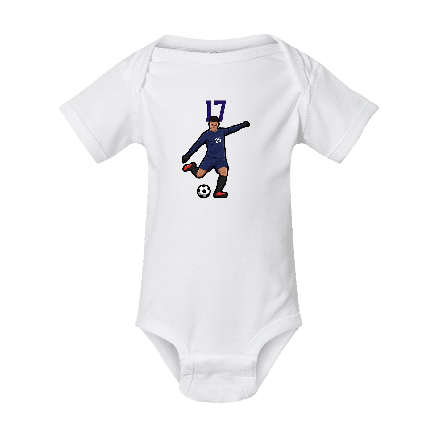Baby Onesie — Number Top in White