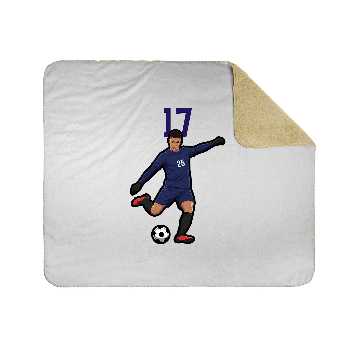 Throw Blanket — Number Top in White