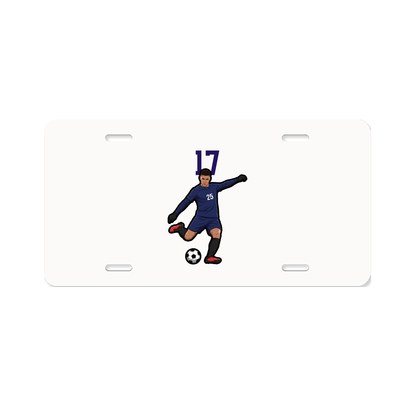 License Plate — Number Top in Classic