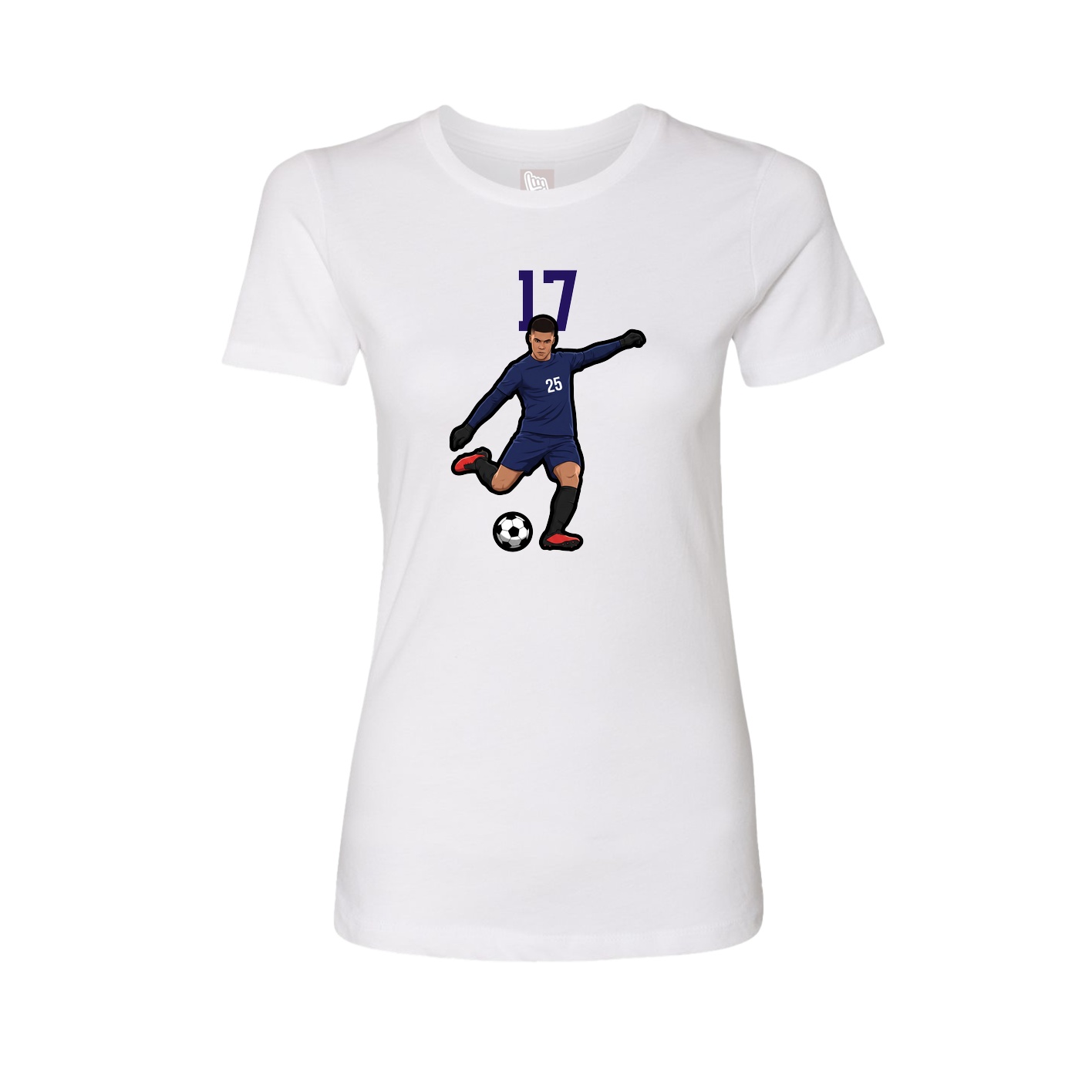 Womens Tee — Number Top in White