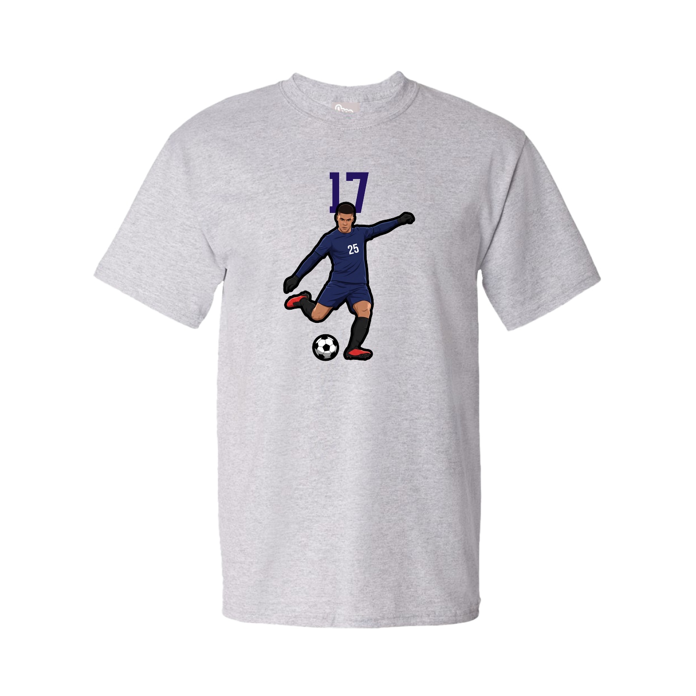 Youth Tee — Number Top in Grey