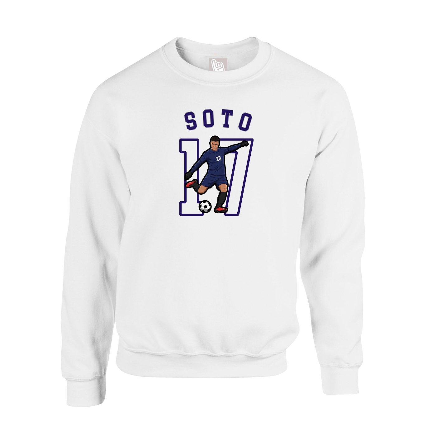 Fleece Crew — Shirsey Arch in White