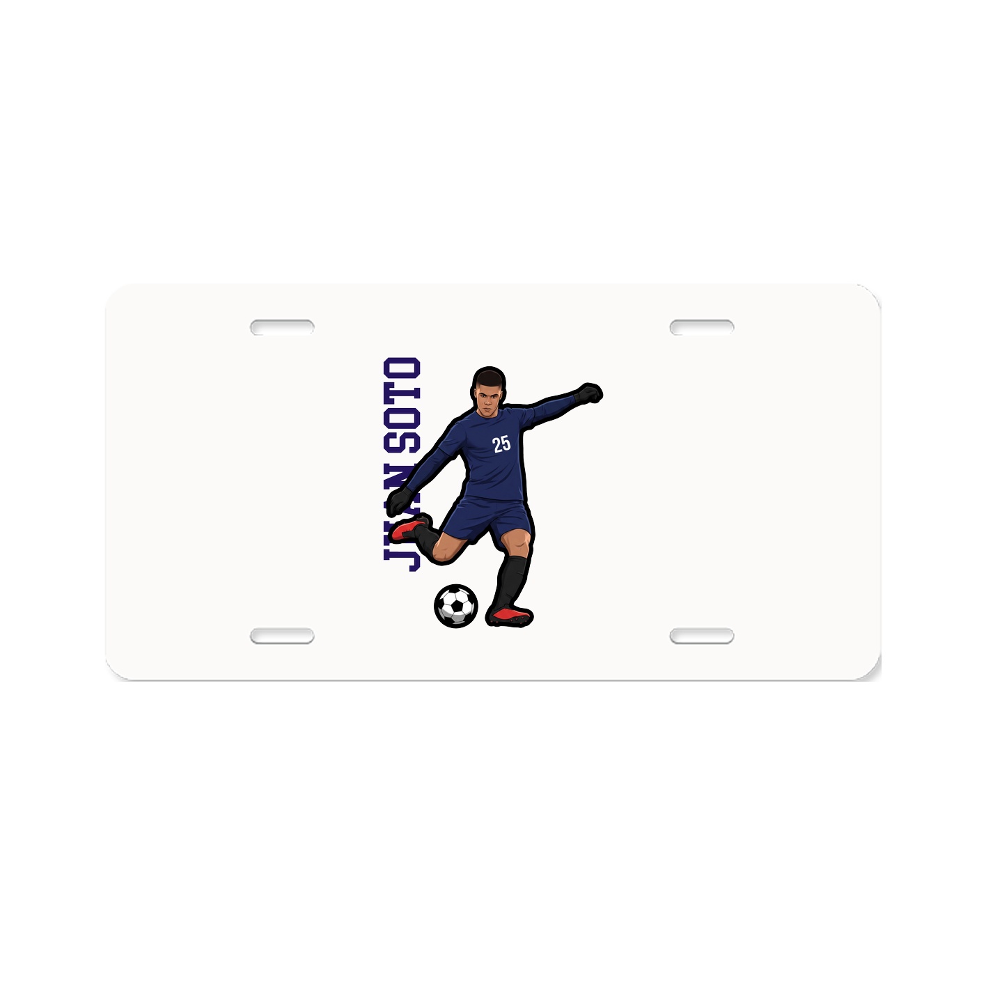 License Plate — Name Vertical in Classic