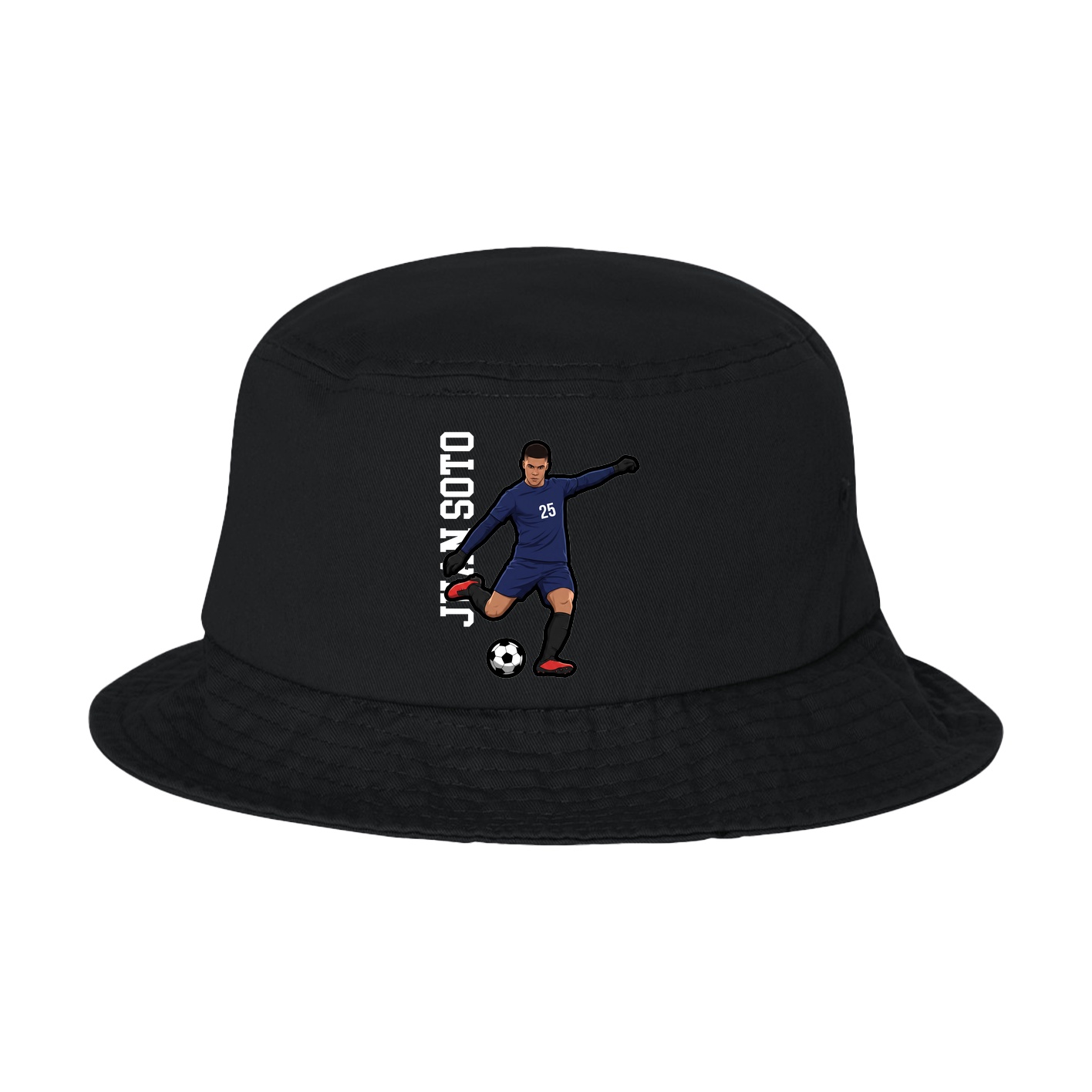 Bucket Cap — Name Vertical in Black