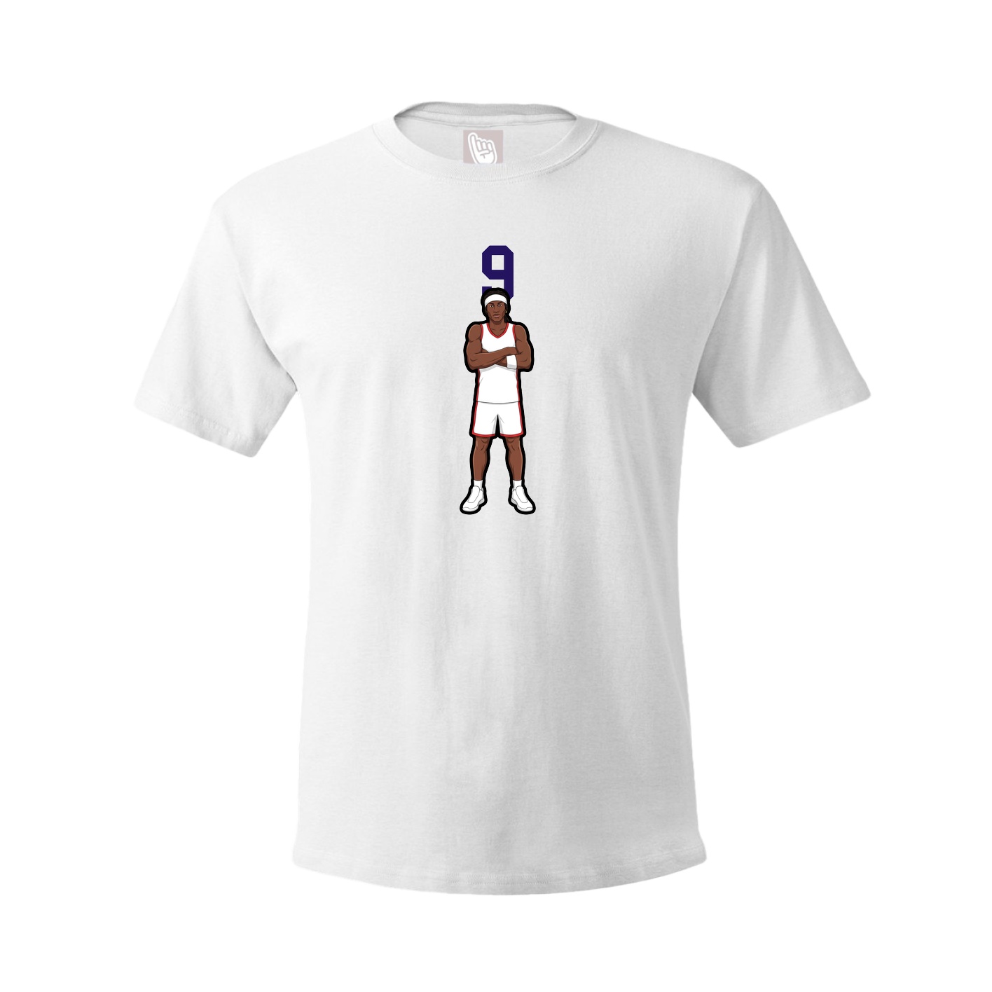 Youth Tee — Number Top in White