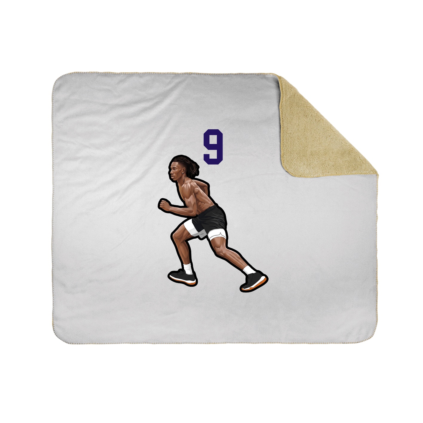 Throw Blanket — Number Top in White