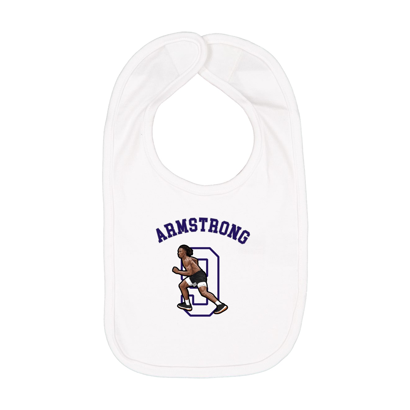 Infant Bib — Shirsey Arch in White