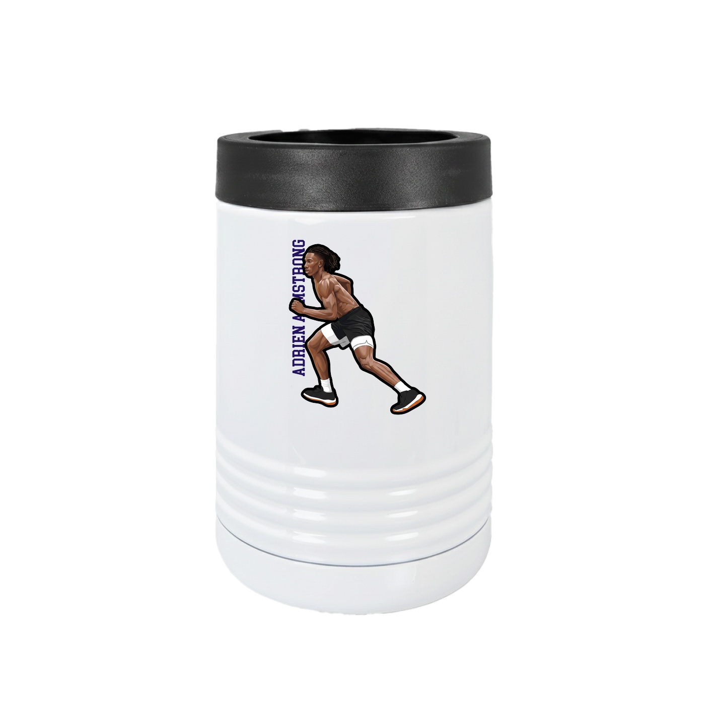 Beverage Holder — Name Vertical in White