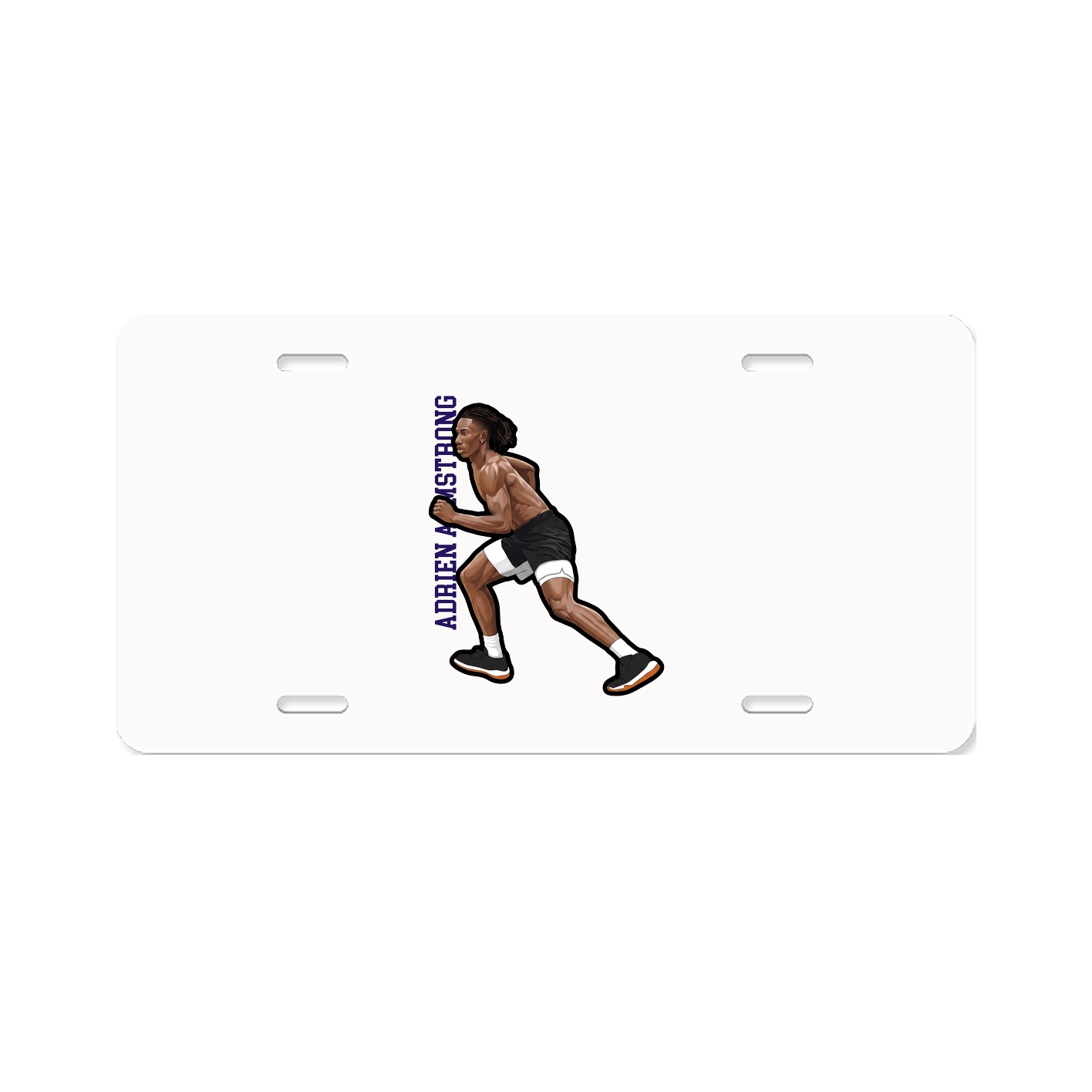 License Plate — Name Vertical in Classic