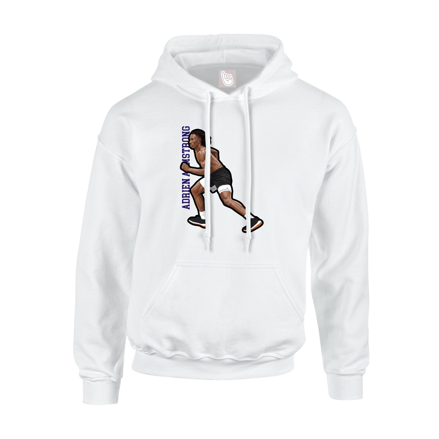 Youth Hoodie — Name Vertical in White