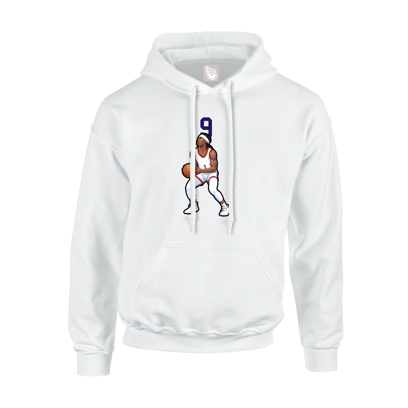 Hoodie — Number Top in White