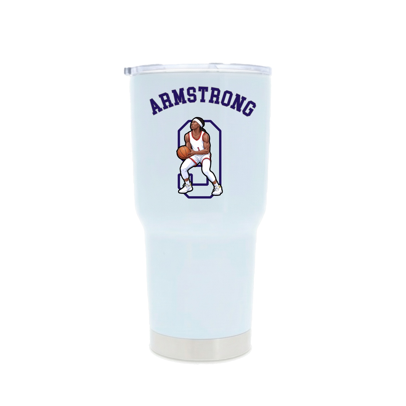 30oz Stainless Steel Tumbler — Shirsey Arch in White