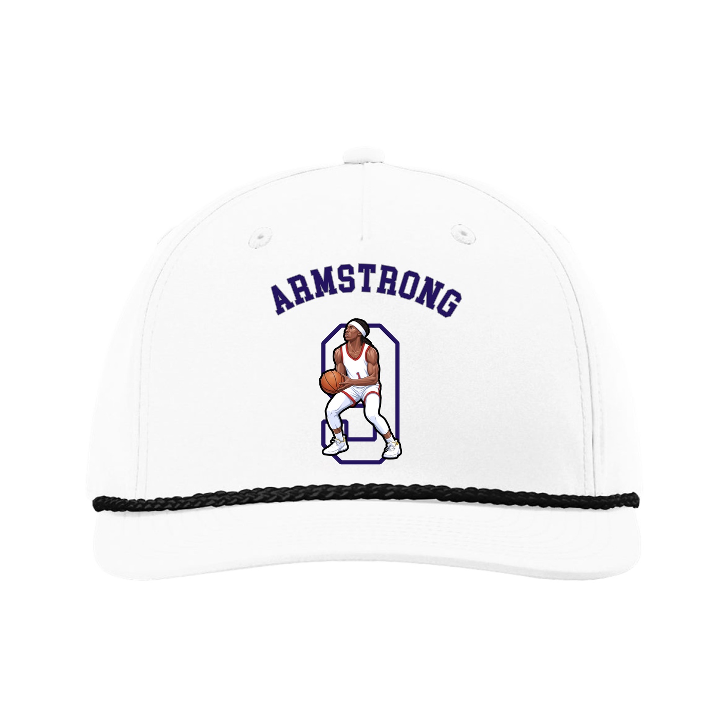 Five-Panel Classic Rope Cap — Shirsey Arch in White
