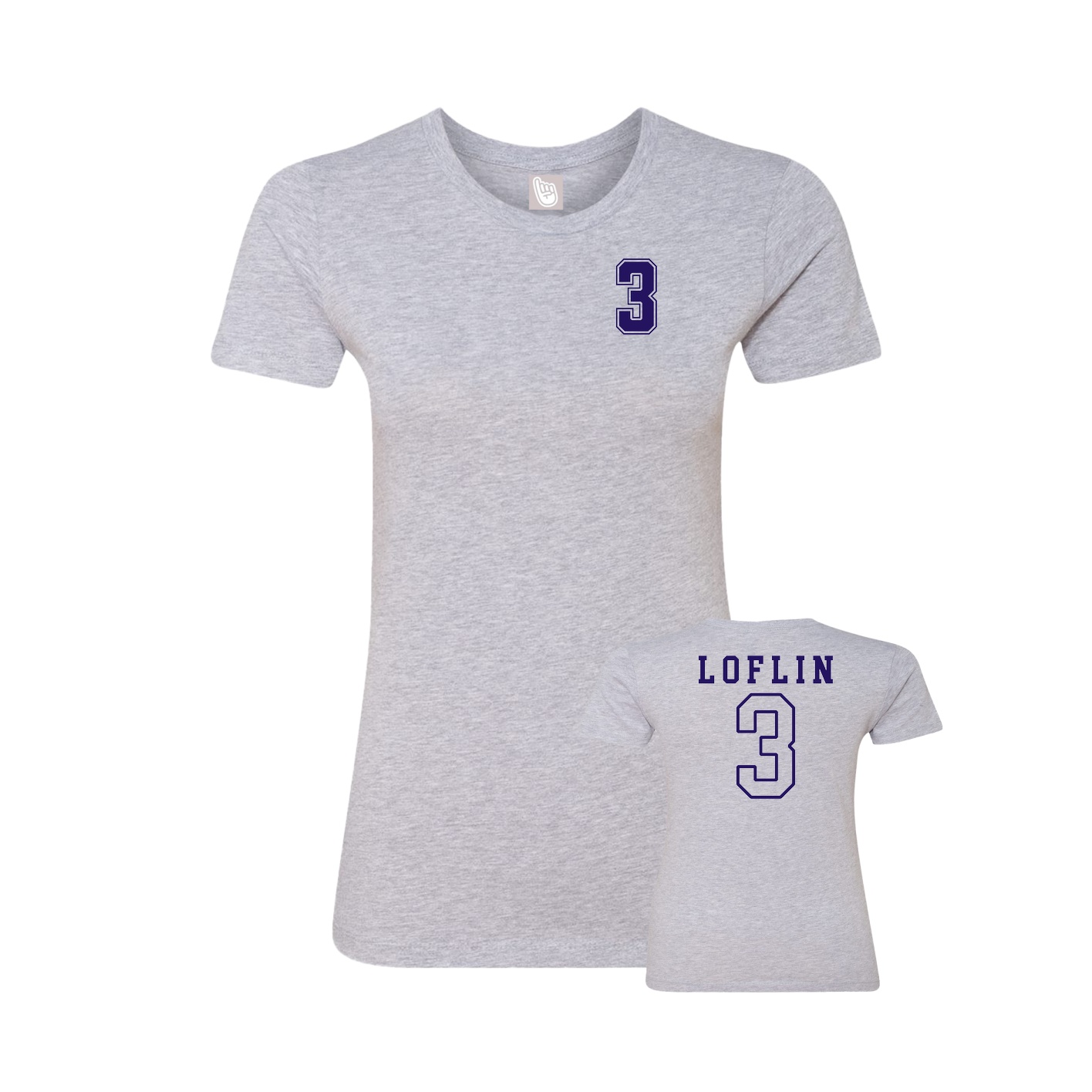 Womens Tee — Chest Back in Grey