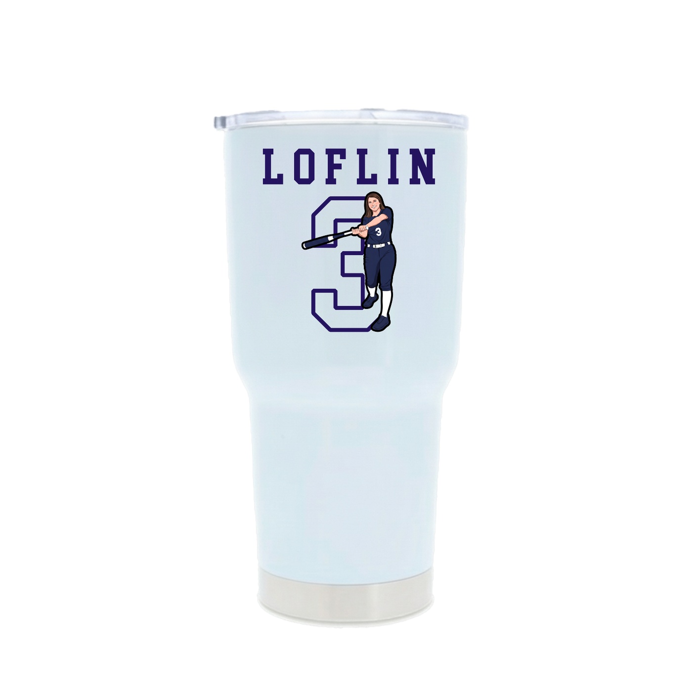 30oz Stainless Steel Tumbler — Shirsey in White