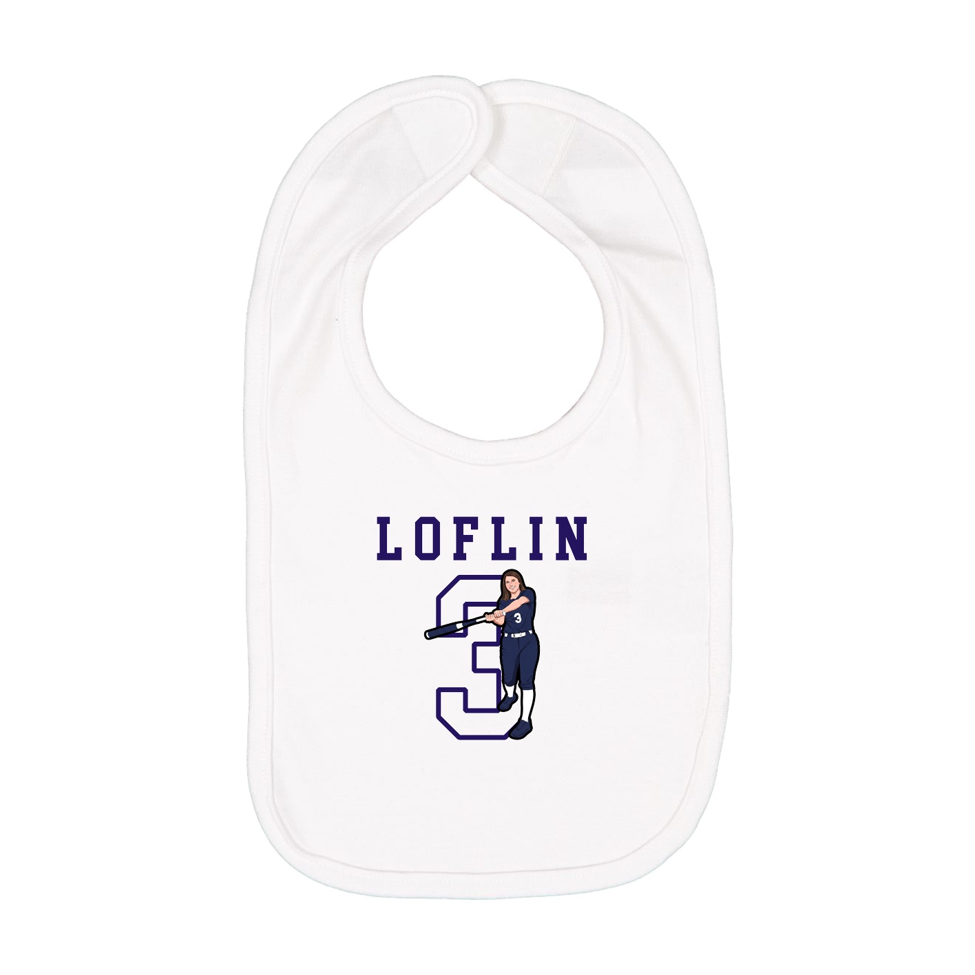 Infant Bib — Shirsey in White