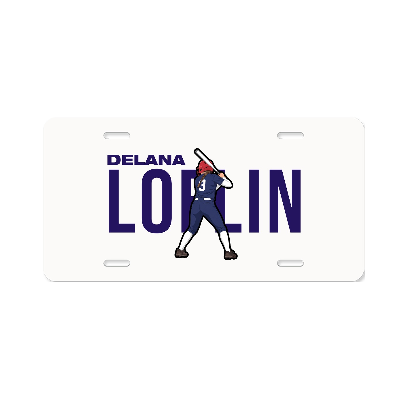 License Plate — Player Name in Classic