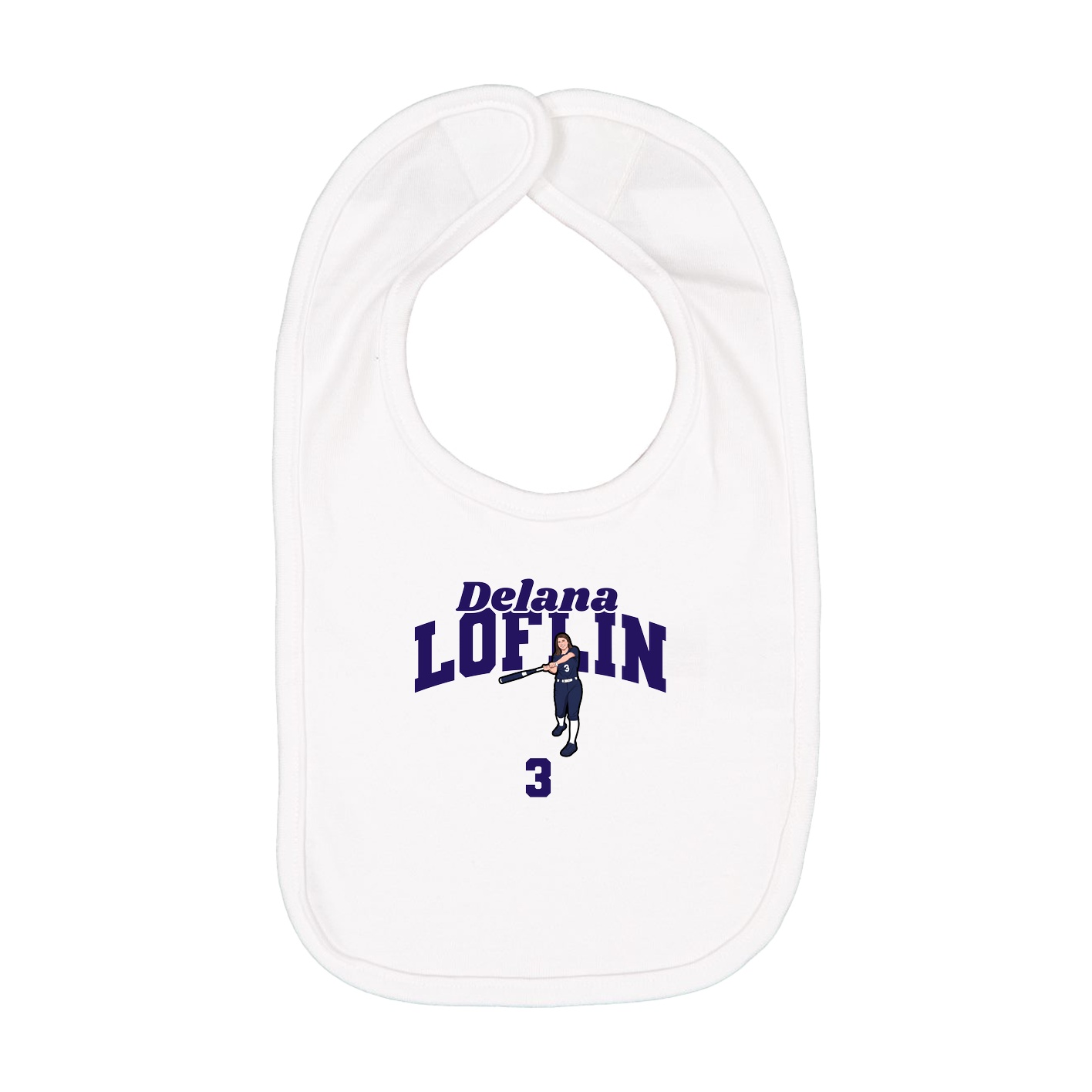 Infant Bib — Signature Arch in White