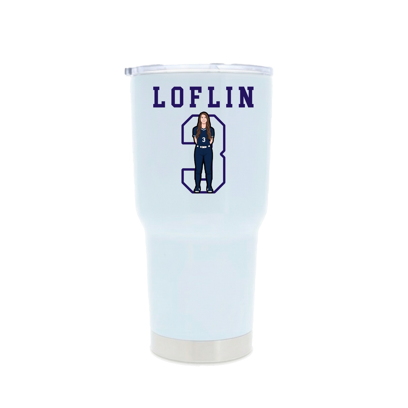 30oz Stainless Steel Tumbler — Shirsey in White