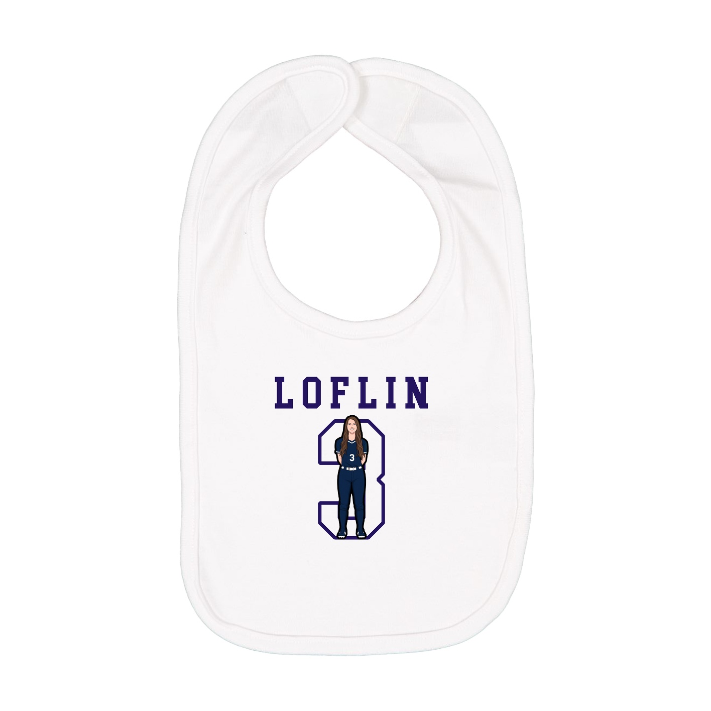 Infant Bib — Shirsey in White