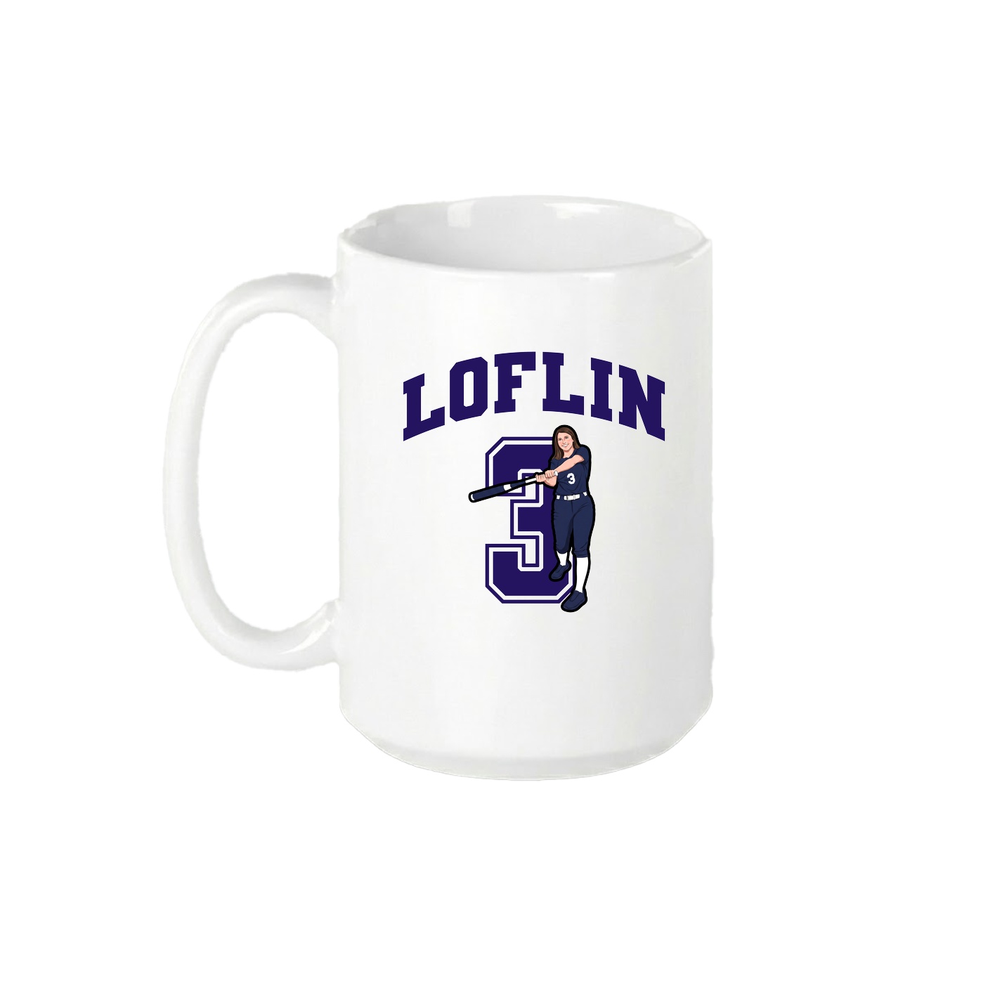 15oz Coffee Mug — Number in White