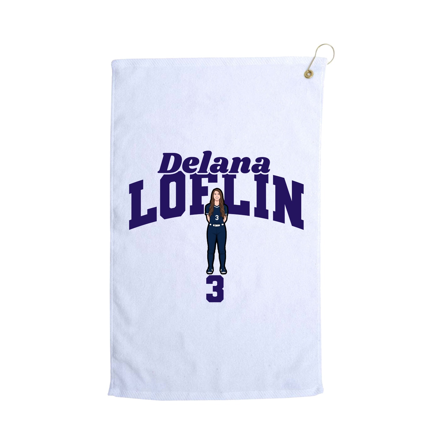 Golf Towel — Signature Arch in White