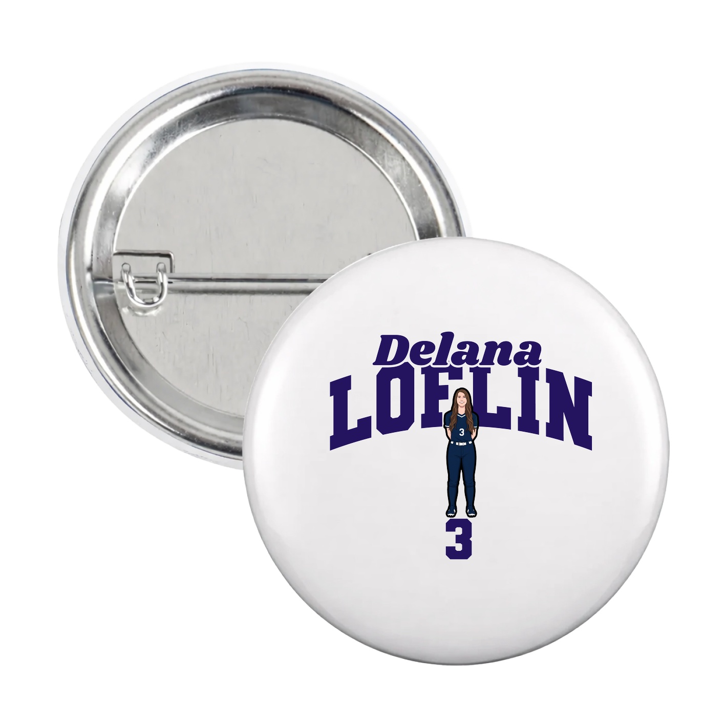 Game Day Button — Signature Arch in White