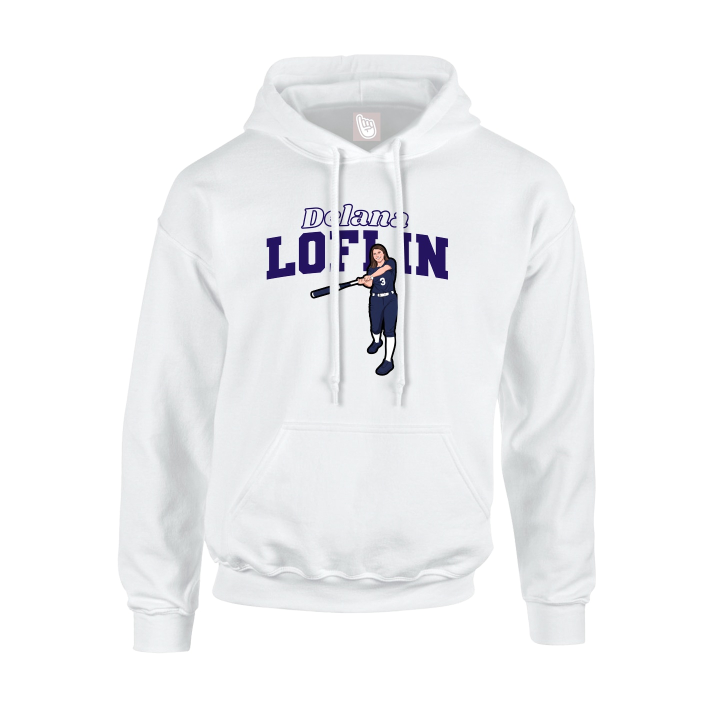 Hoodie — Name Arch in White