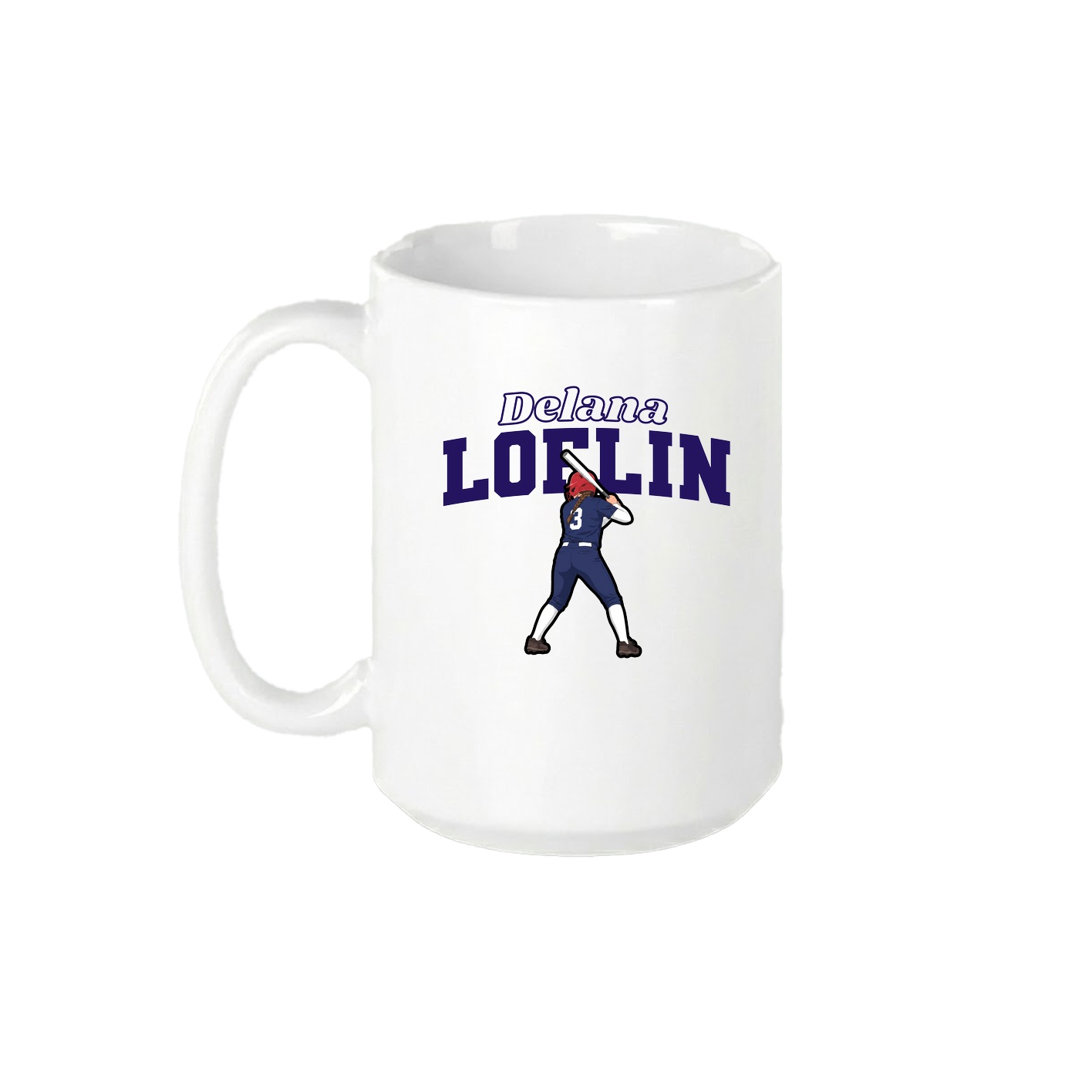 15oz Coffee Mug — Name Arch in White