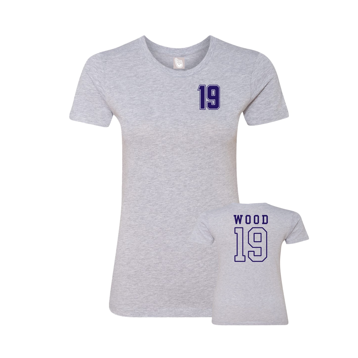 Womens Tee — Chest Back in Grey