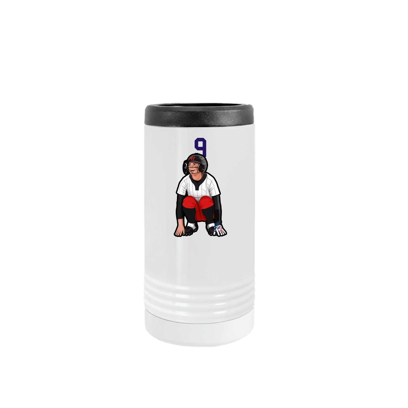 Slim Beverage Holder — Number Top in White