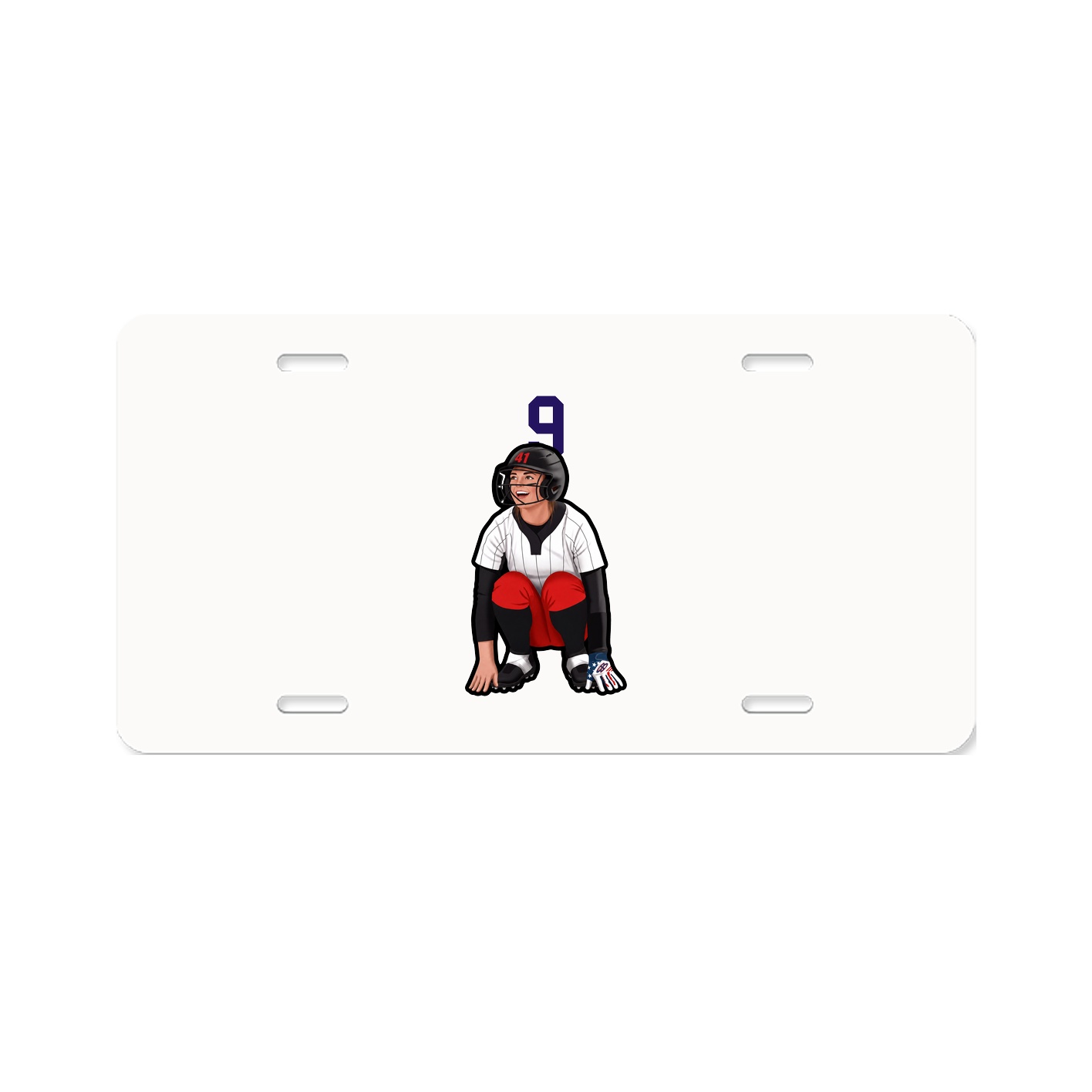 License Plate — Number Top in Classic