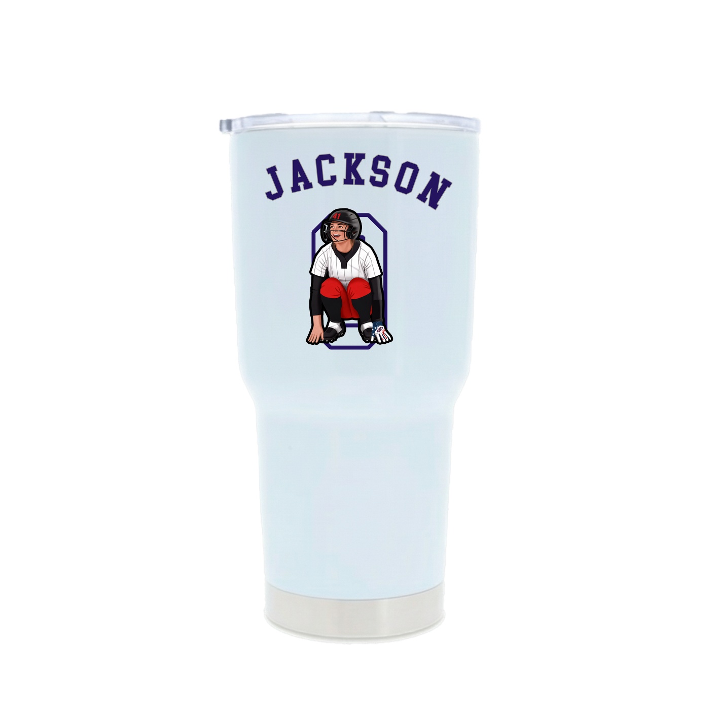 30oz Stainless Steel Tumbler — Shirsey Arch in White