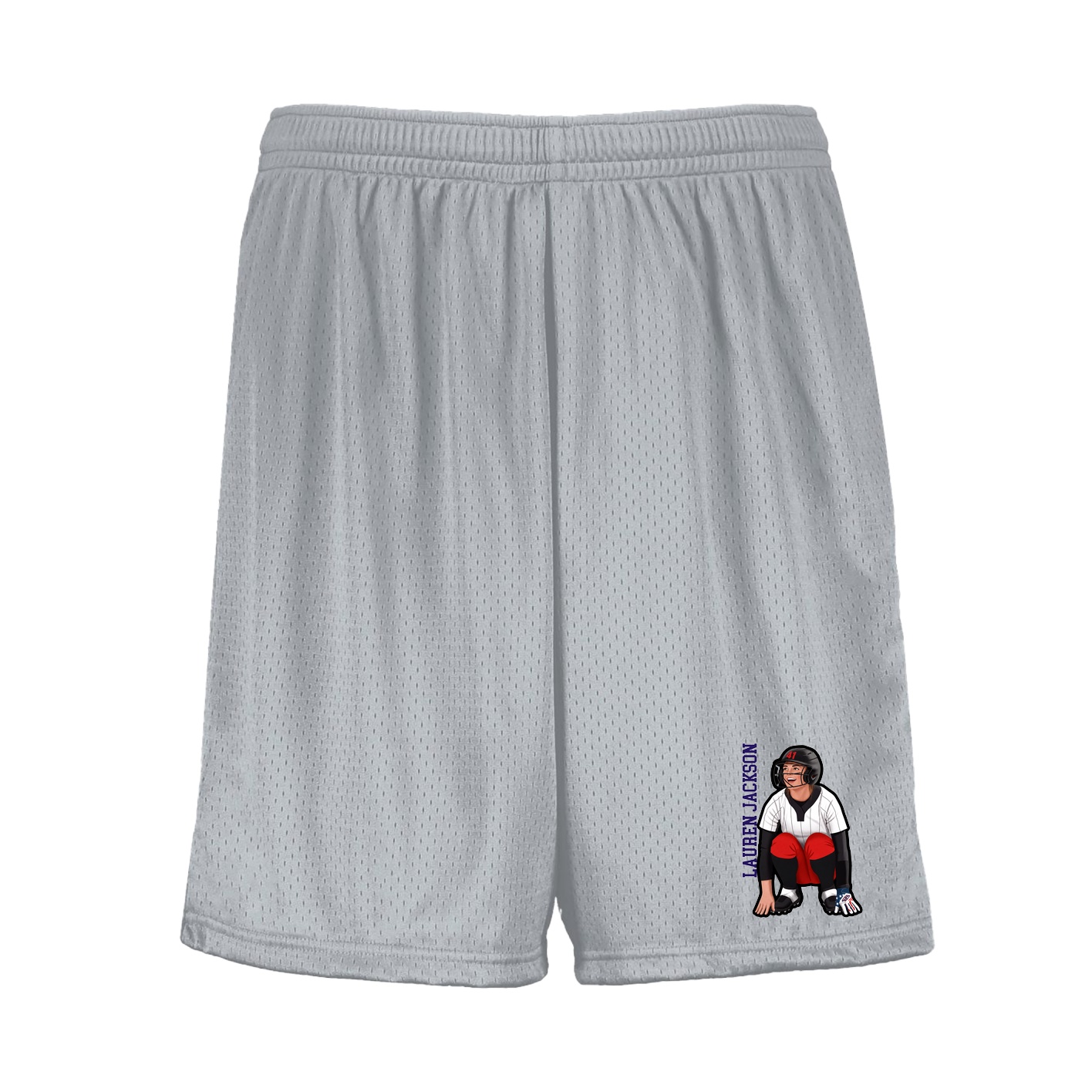 Shorts — Name Vertical in Silver