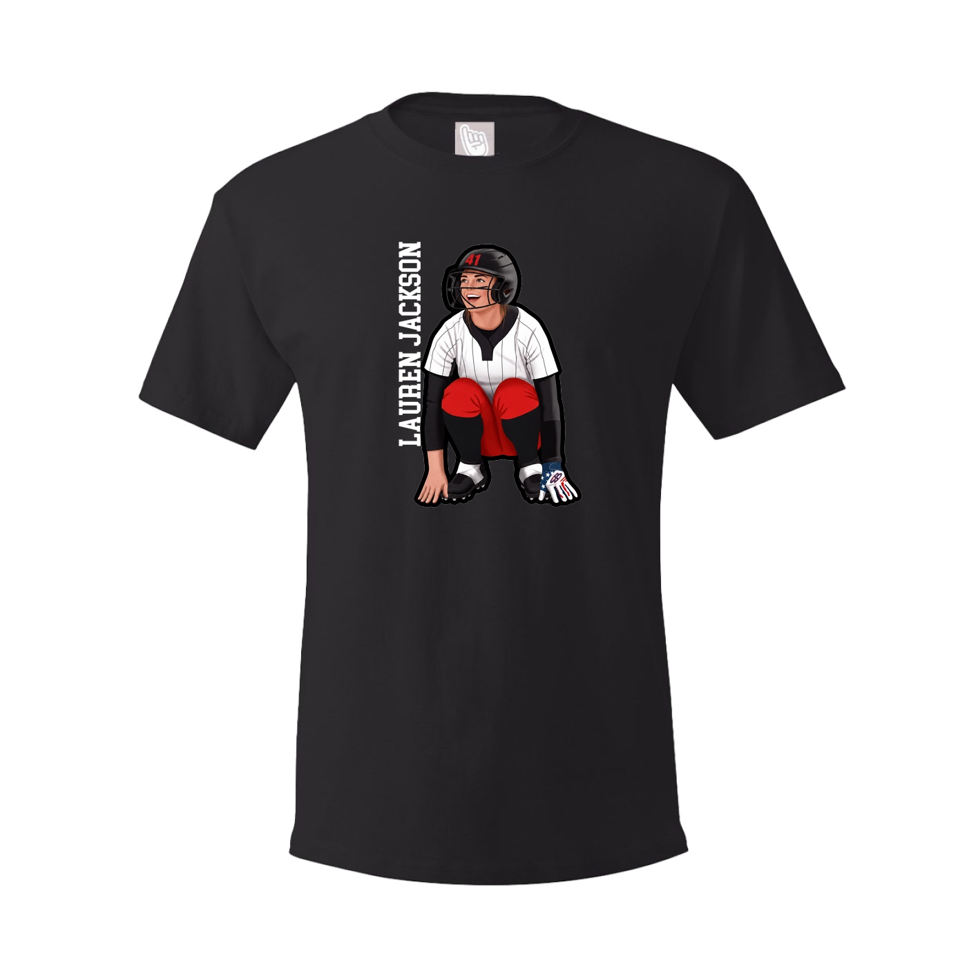 Tee — Name Vertical in Black