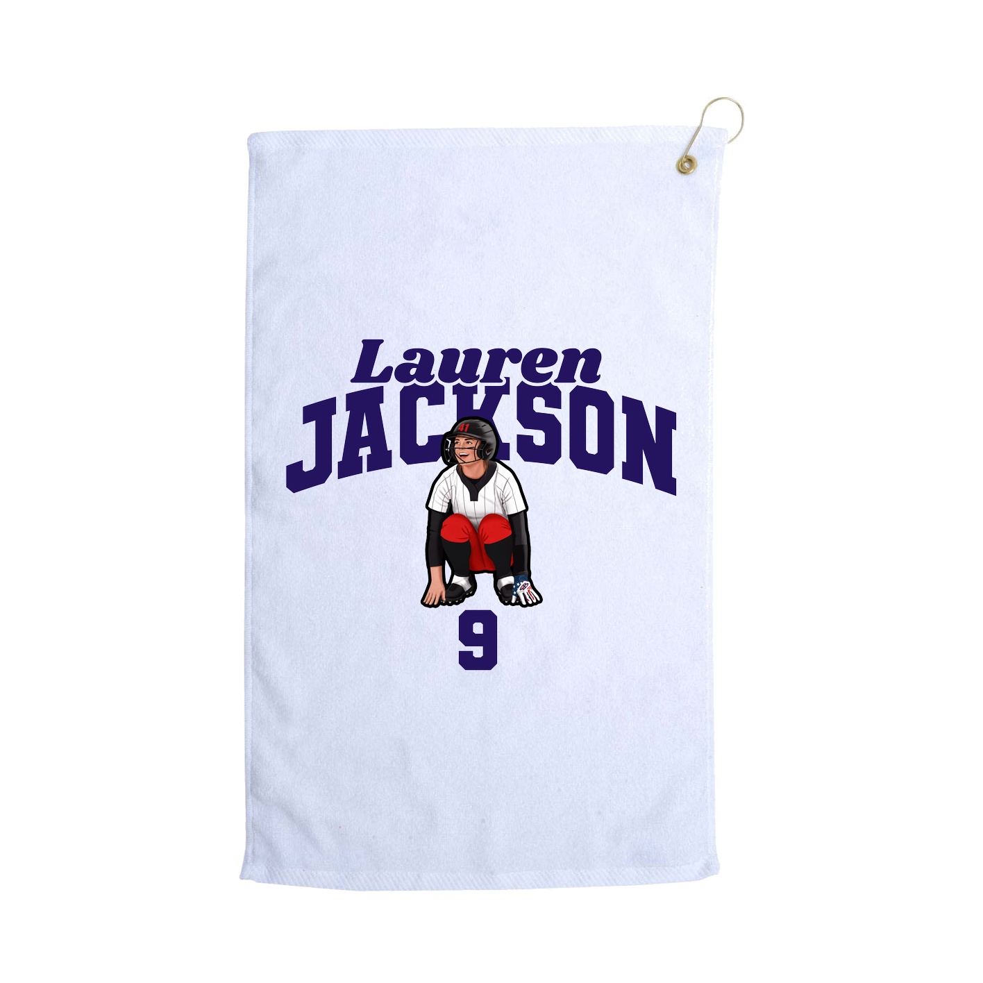 Golf Towel — Signature Arch in White