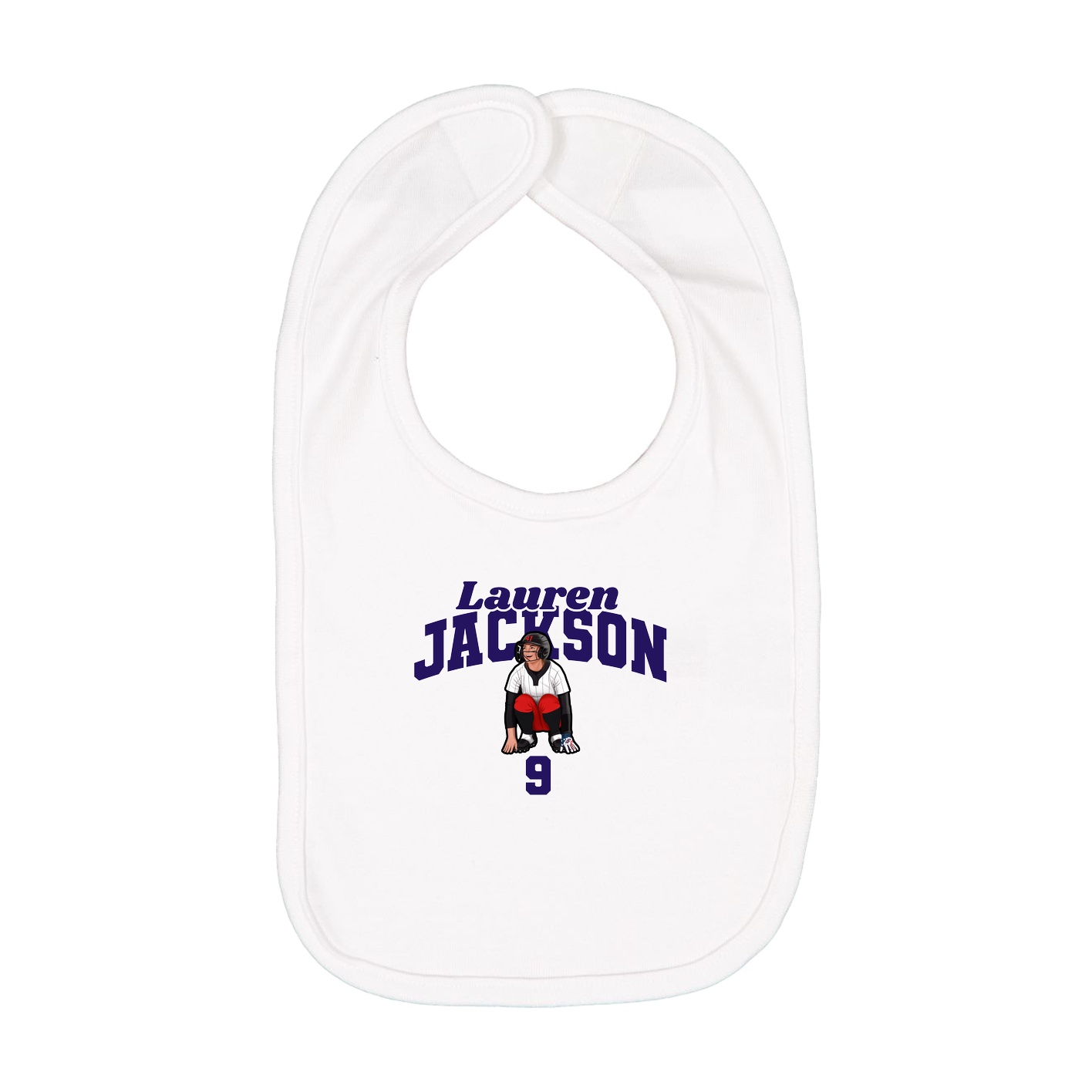 Infant Bib — Signature Arch in White