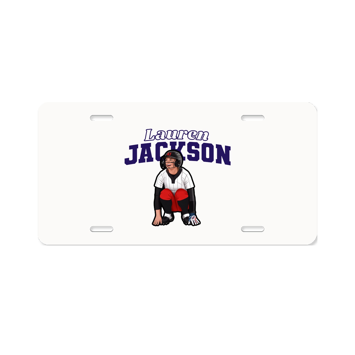 License Plate — Name Arch in Classic