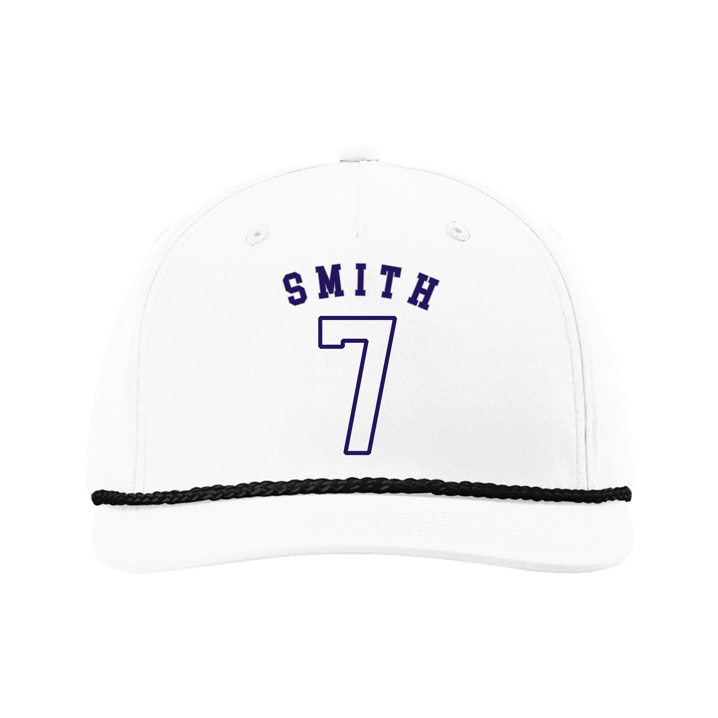 Five-Panel Classic Rope Cap — Shirsey Arch in White