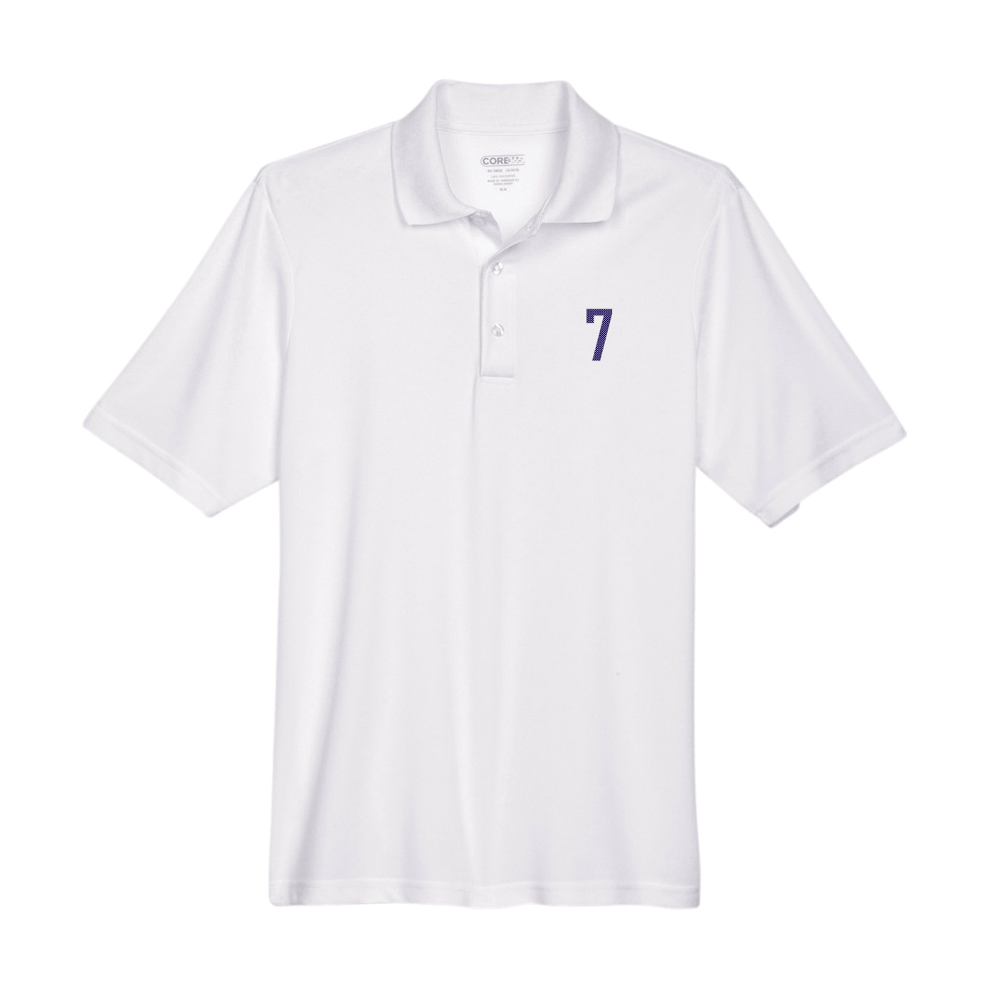 Performance Polo — Front Shirsy in White