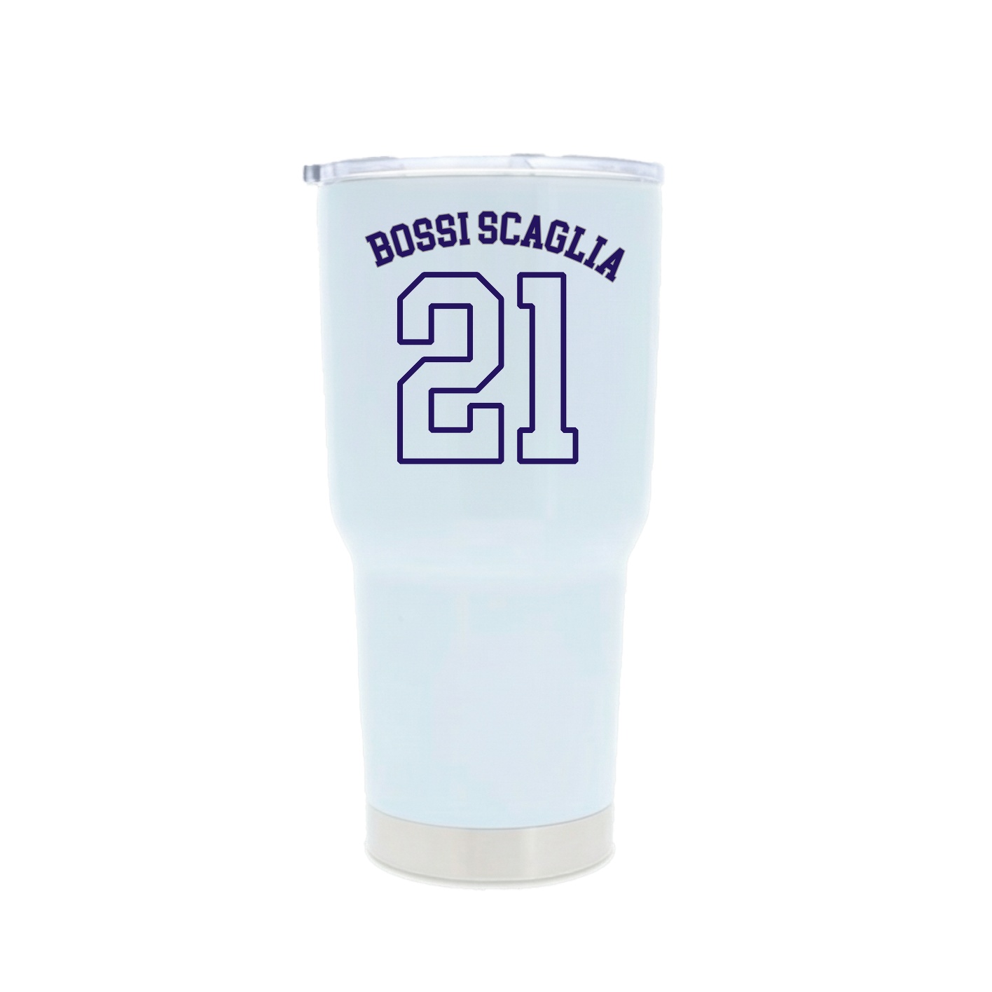 30oz Stainless Steel Tumbler — Shirsey Arch in White
