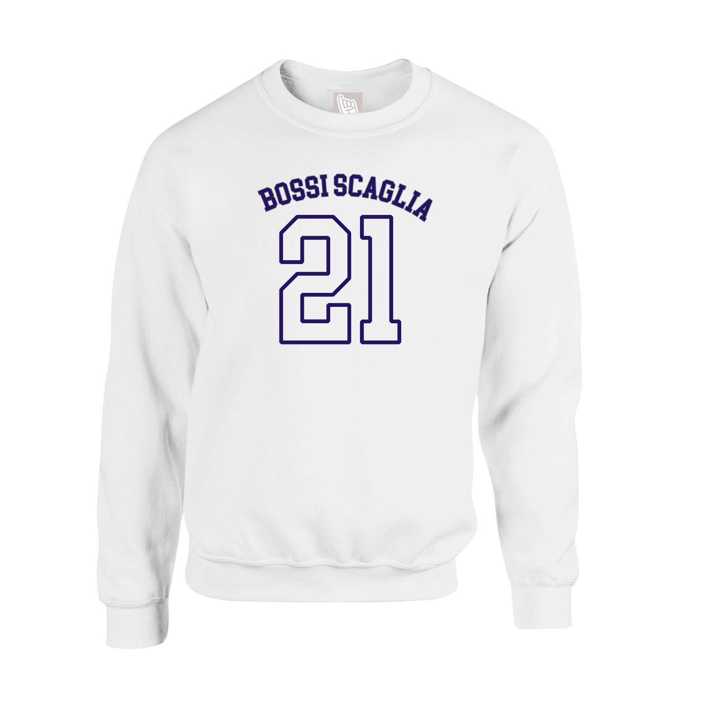 Fleece Crew — Shirsey Arch in White
