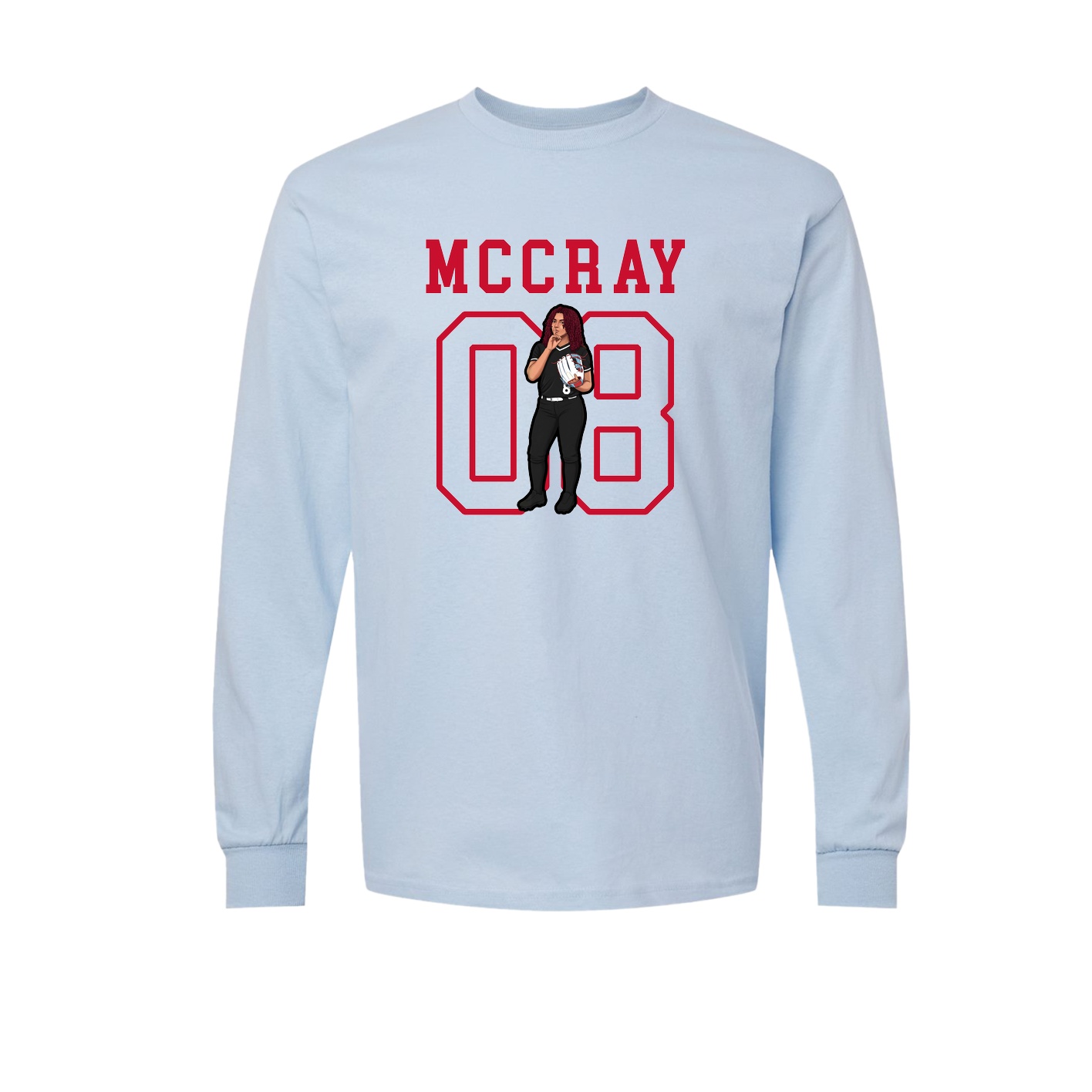 Long Sleeve Tee — Shirsey in Light Blue