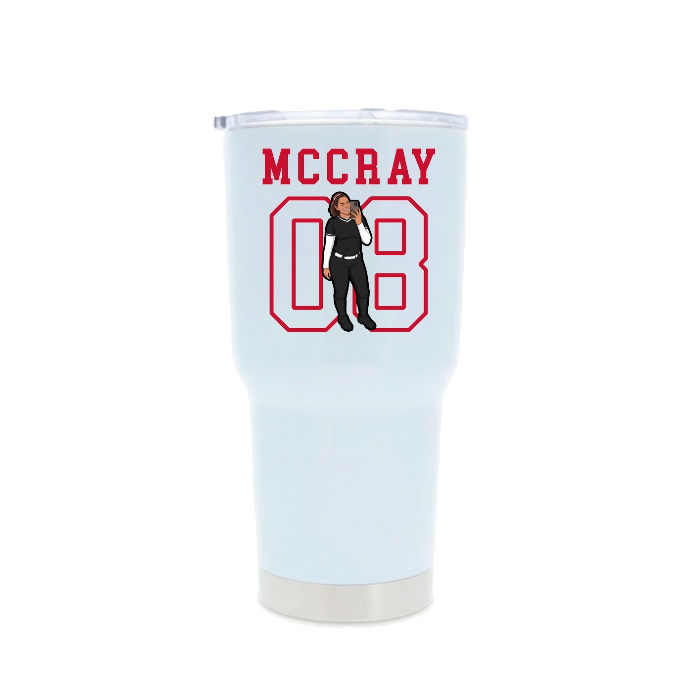 30oz Stainless Steel Tumbler — Shirsey in White