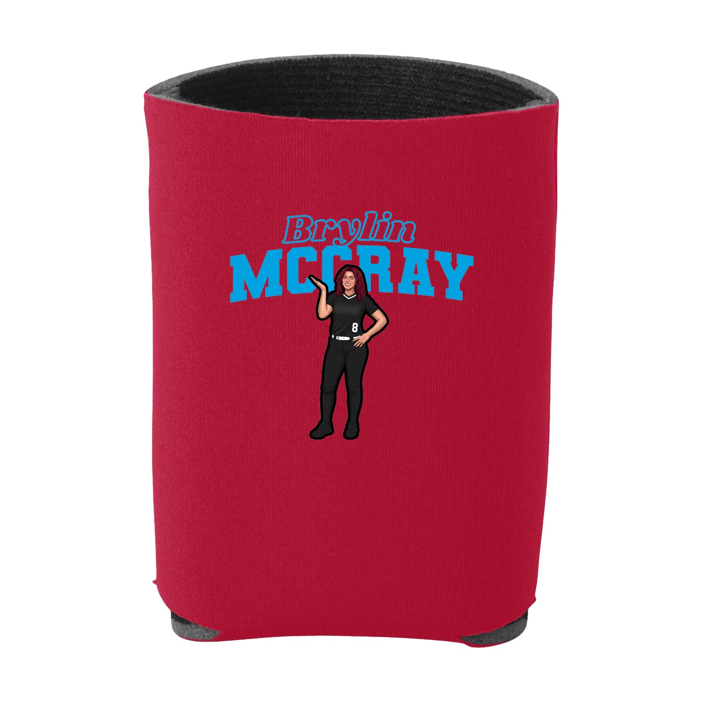 Can Holder — Name Arch in Red