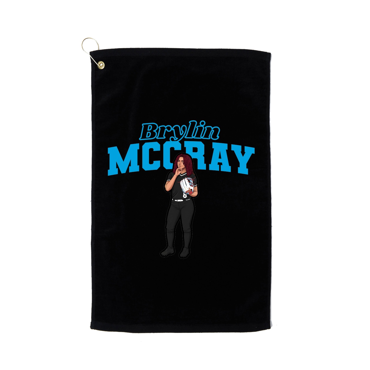 Golf Towel — Name Arch in Black