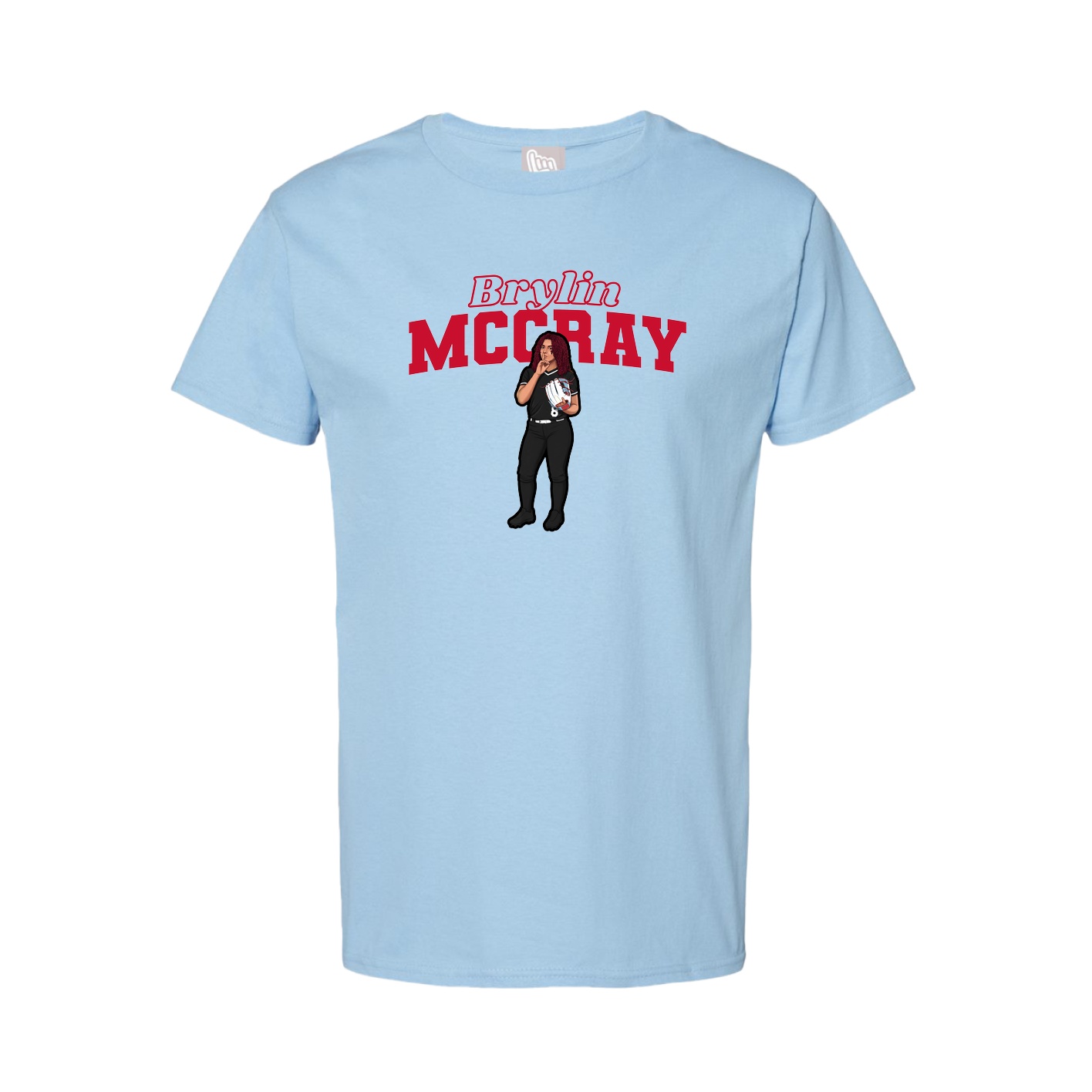 Tee — Name Arch in Light Blue