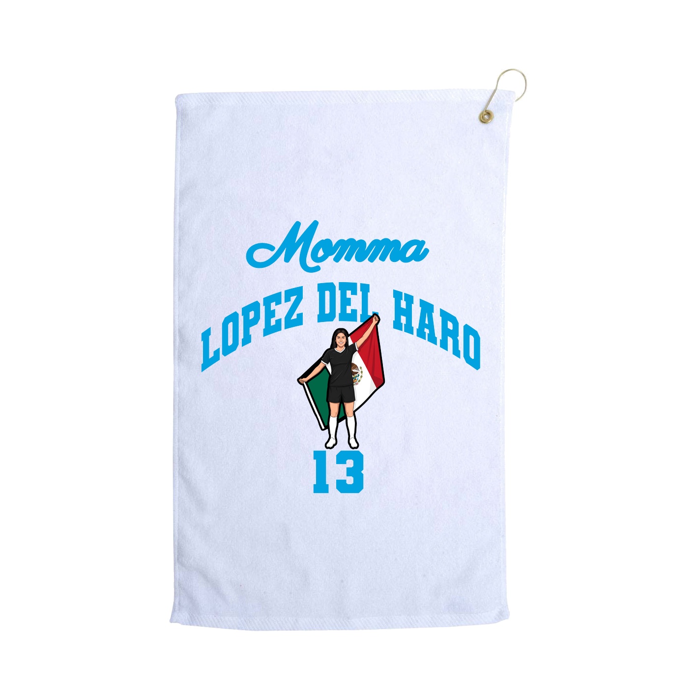 Golf Towel — Mothers Day Arch in White