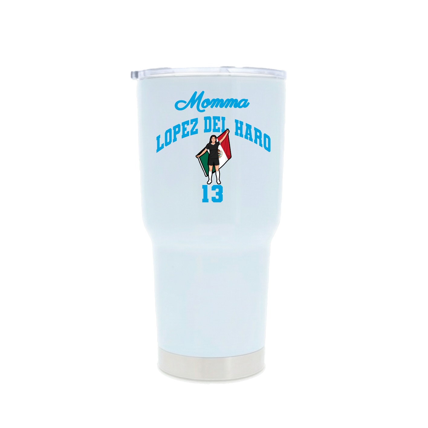 30oz Stainless Steel Tumbler — Mothers Day Arch in White